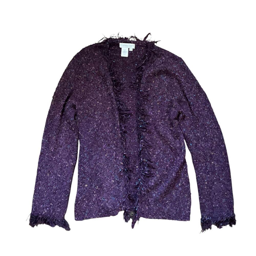 Coldwater Creek Purple Rainbow Cardigan: Y2K, 2000s